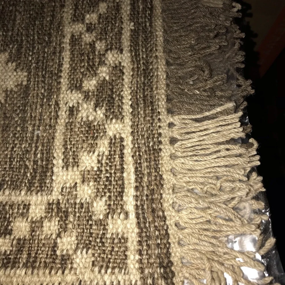 New Pottery Barn 70’s inspired Bennett Flat weave Wool Kilim Mat/ Rug Decor